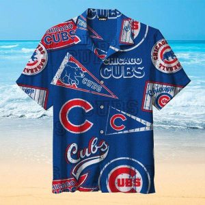 Chicago Cubs Vintage Hawaiian Shirt - Lelemoon