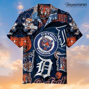 MLB Detroit Tigers Baseball Team Aloha Shirt IYT
