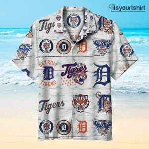 MLB Detroit Tigers Baseball Team Hawaiian Tropical Tees IYT