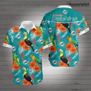Miami Dolphins Parrots And Toucans Hawaiian Shirt IYT