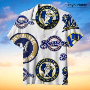 Milwaukee Brewers MLB Personalized Palm Tree Hawaiian Shirt - Growkoc