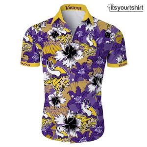 Minnesota Vikings Tropical Flower Aloha Shirt IYT