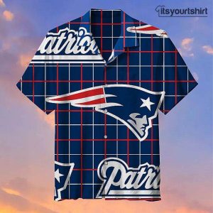 New England Patriots Striped Nfl Hawaiian Shirt IYT