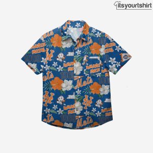 New York Mets City Style Button Up Best Hawaiian Shirts IYT