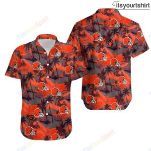 Nfl Cleveland Browns Coconut Tree Hawaiian Shirt IYT