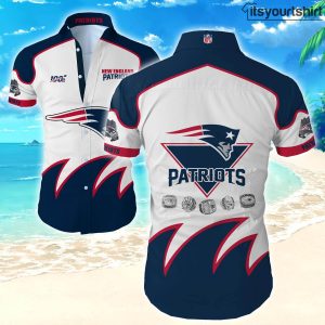 Nfl New England Patriots Hawaiian Shirt Tropical Shirt Mens IYT