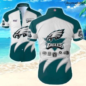 Philadelphia Eagles Button Up Aloha Shirt IYT