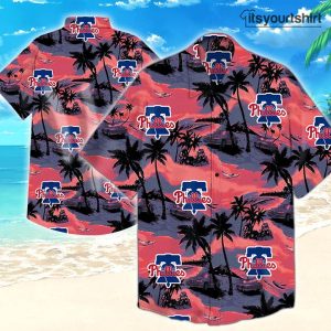 Philadelphia Phillies MLB Shorts Beach Aloha Shirt IYT