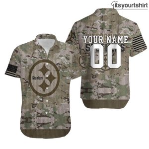 Pittsburgh Steelers Camouflage Custom Hawaiian Shirt IYT