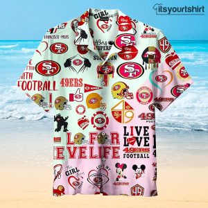 San Francisco 49Ers Print Stitching Cool Hawaiian Shirts IYT