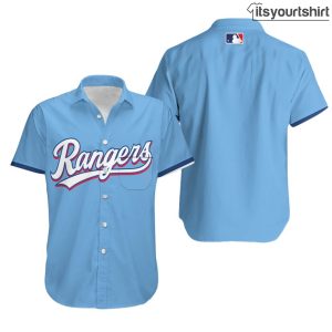 Texas Rangers MLB Team Light Blue Cool Hawaiian Shirts IYT